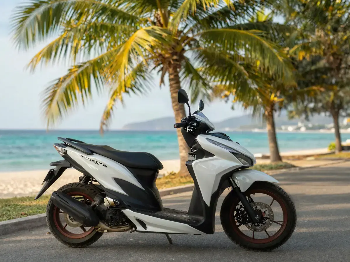 Scooter by the beach