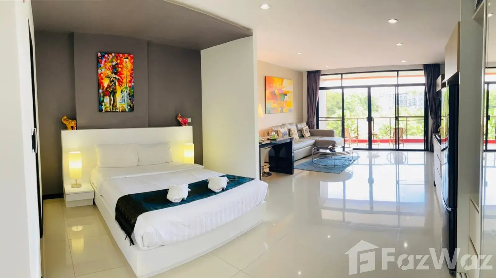 كوندو 1 غرف نوم للإيجار في Nai Harn Beach Condominium