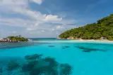 Katamaran ke pulau Coral dan Racha dengan bufet dan matahari terbenam di Promtepa, foto 2