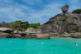 စပိဘုတ်ဖြင့် Similan ကျွန်းများ- Koh Phai နှင့် Sail Stone အနီးရှိ လိပ်များ, ဓာတ်ပုံ 2