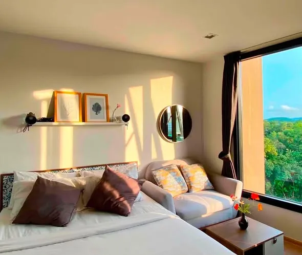 The Base Central Phuket apartman dairesinde 8. katta 26 m2 alana sahip stüdyo